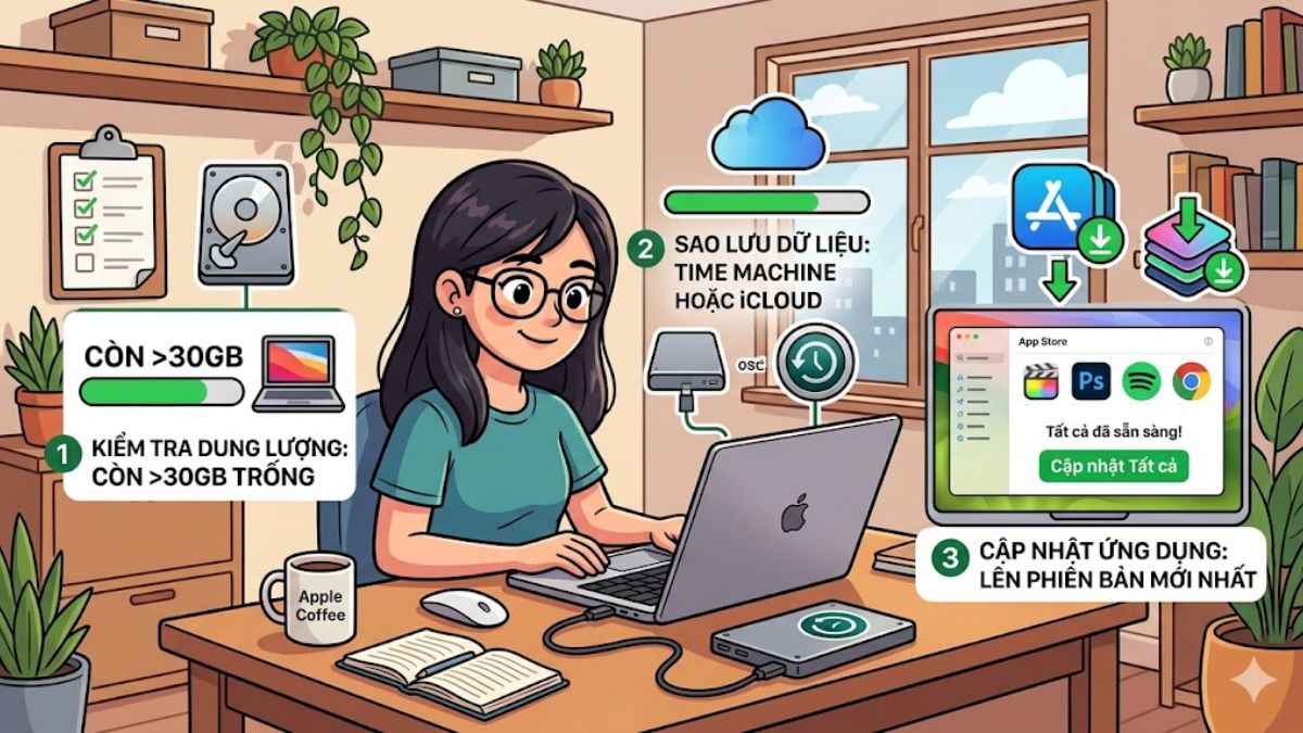 Chuẩn bị trước khi cài đặt macOS Sonoma