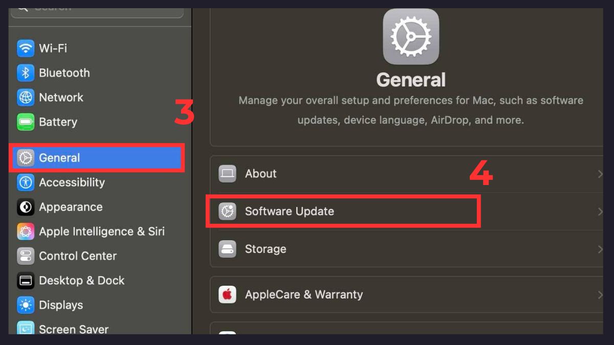 Vào Cài đặt chung