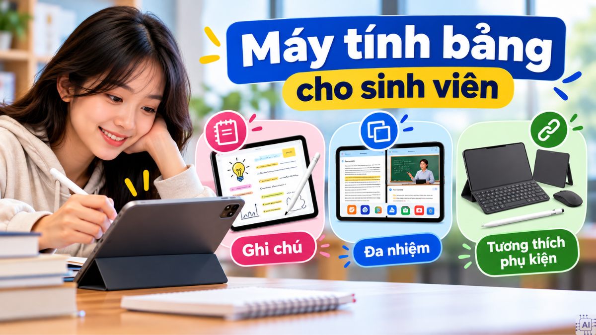 Gợi ý máy tính bảng cho sinh viên học tập và làm việc
