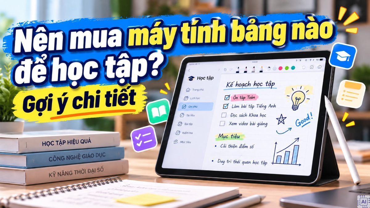 Nên mua máy tính bảng nào để học tập? Gợi ý chi tiết