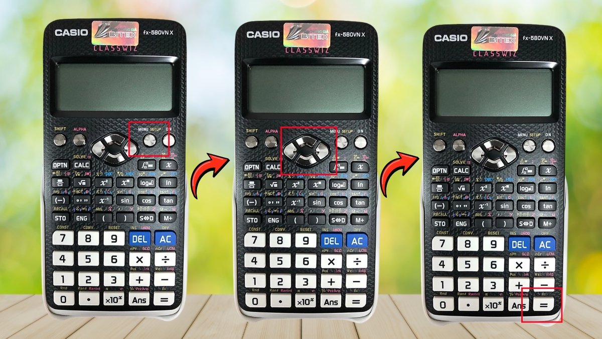 Cách bấm chế độ MODE trên Casio 580 