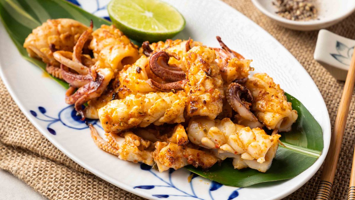 Biến tấu nướng mực muối ớt bằng nồi chiên không dầu