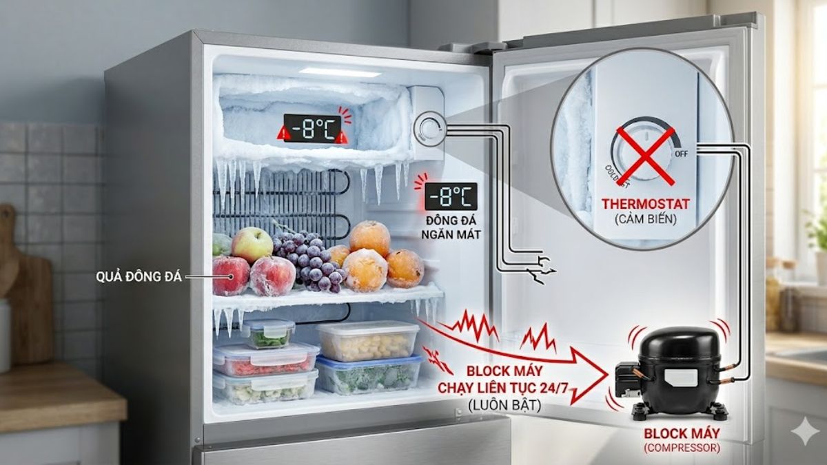 Cảm biến nhiệt độ bị lỗi