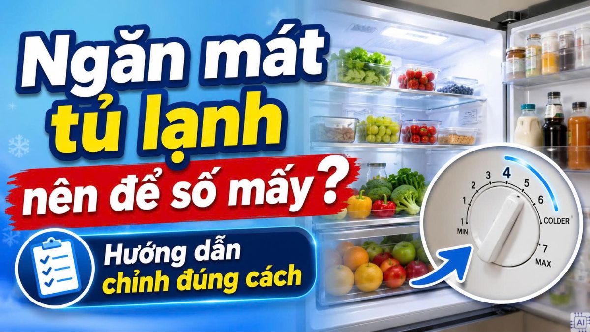 Ngăn mát tủ lạnh nên để số mấy? Hướng dẫn chỉnh đúng cách