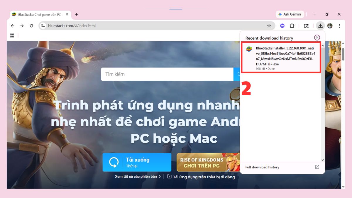 Mở file .exe đã tải về để tiến hành cài đặt ứng dụng
