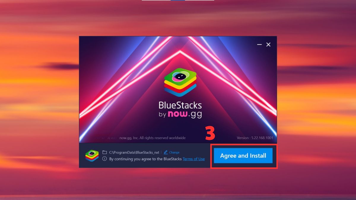 Hãy nhấn Agree and Install
