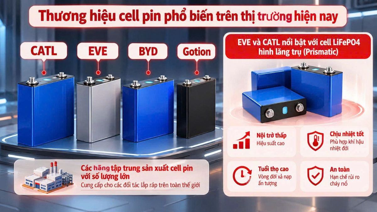 Các thương hiệu pin lưu trữ năng lượng mặt trời
