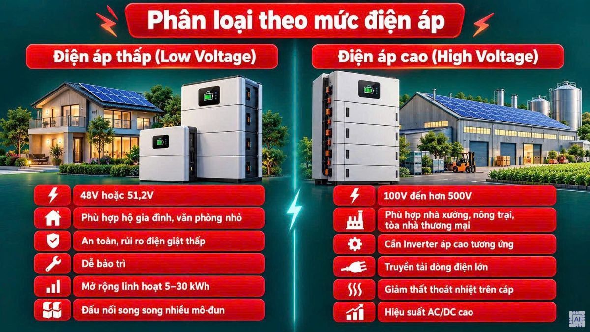 Các loại pin lưu trữ năng lượng mặt trời phổ biến