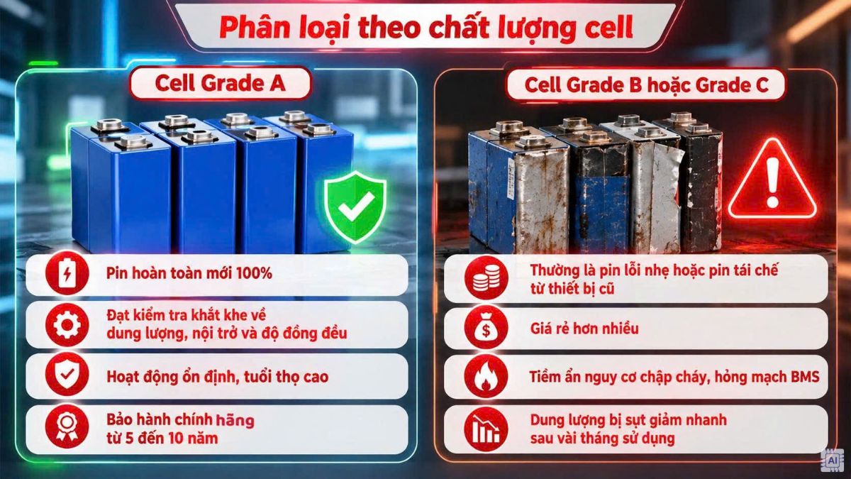Một số loại pin lưu trữ năng lượng mặt trời phổ biến