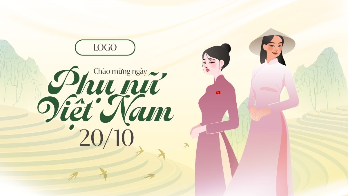 Poster 20/10 phong cách thanh lịch