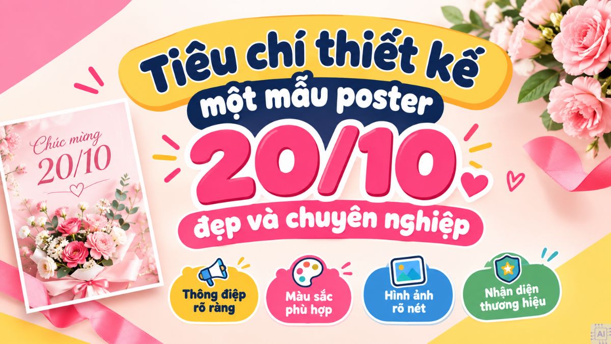 Tiêu chí thiết kế một mẫu poster 20/10 