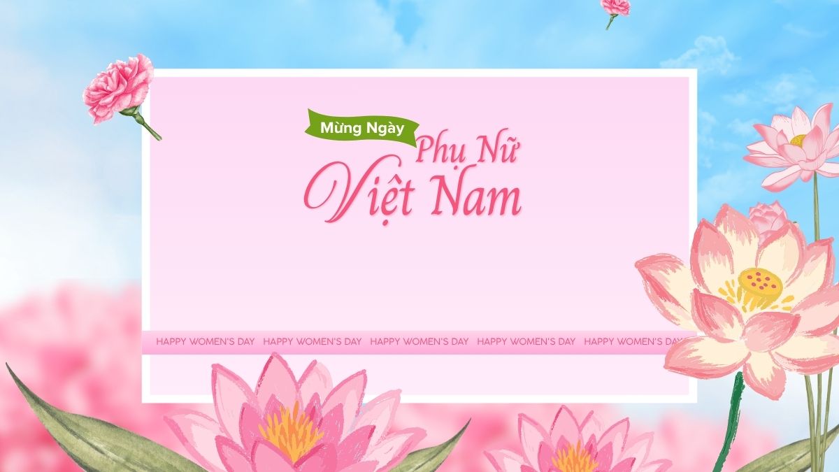 Poster 20/10 phong cách truyền thống