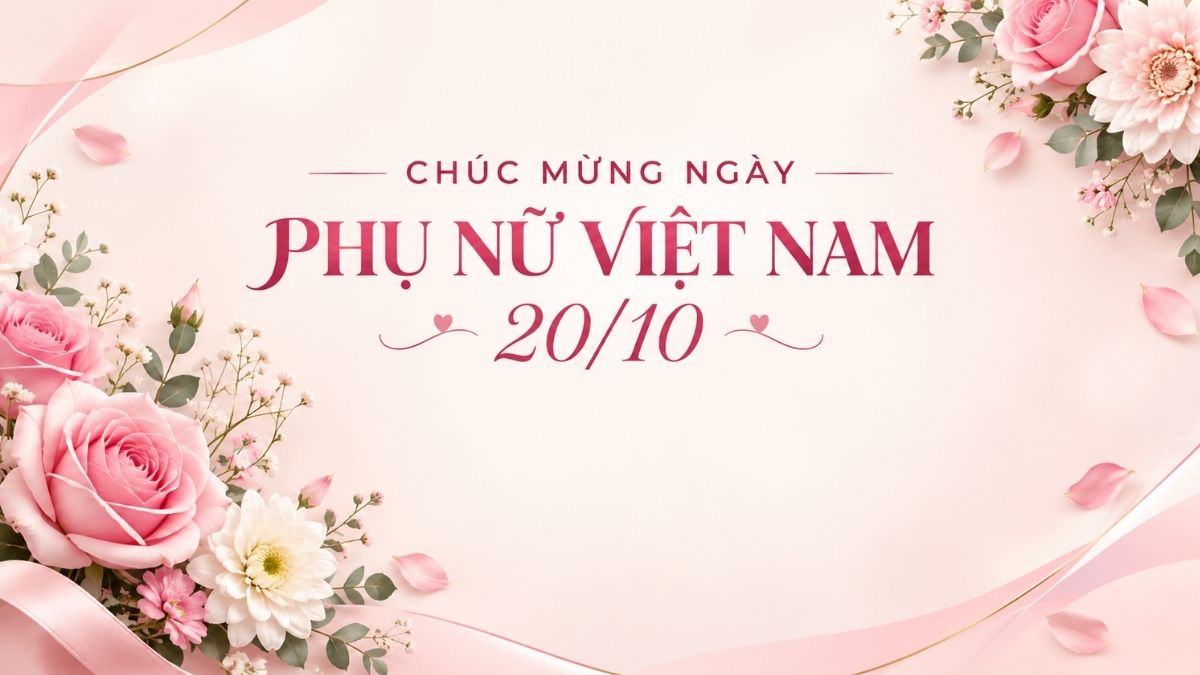 Mẫu poster 20/10 dành cho cửa hàng
