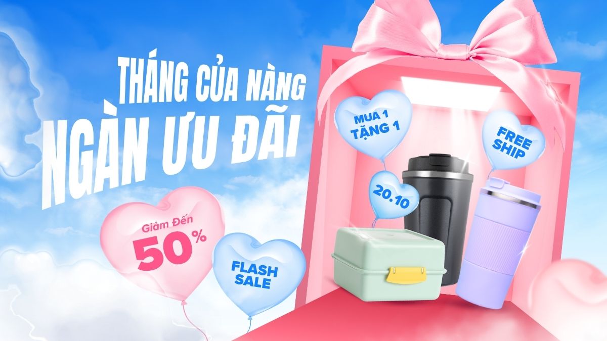 Mẫu poster khuyến mãi 20/10