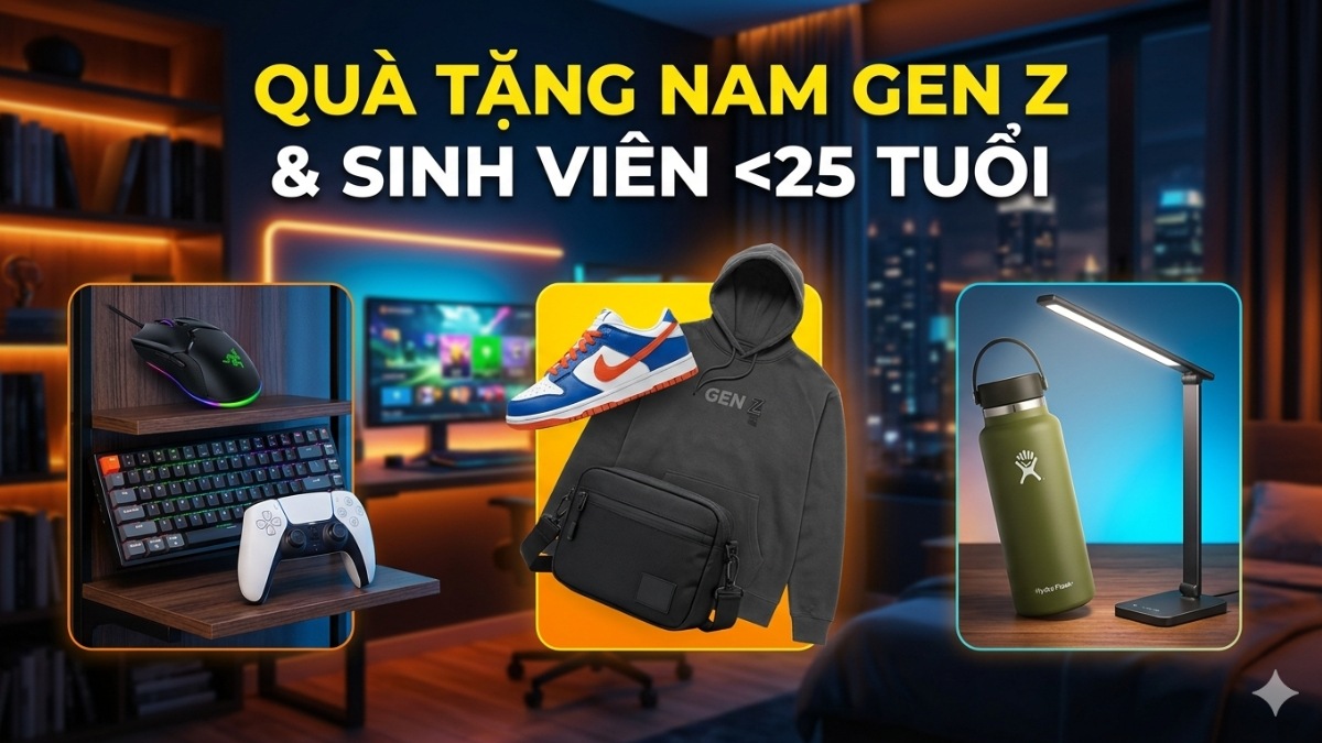 Quà tặng cho nam dưới 25 tuổi - Gen Z và sinh viên