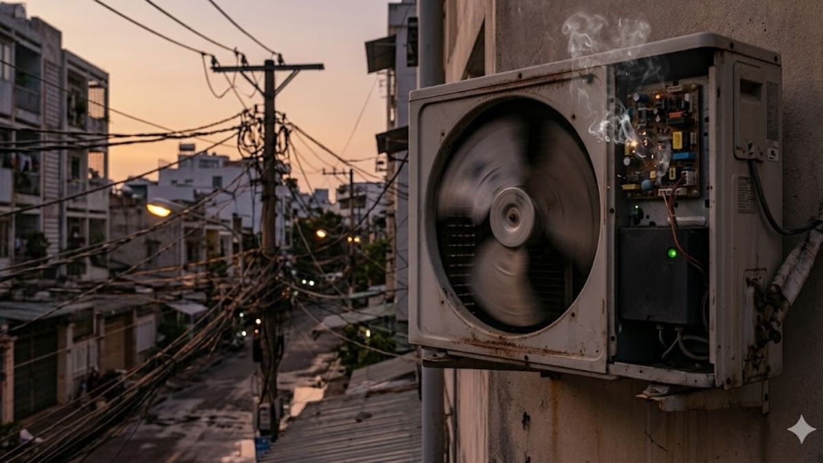 Nguồn điện điều hòa không ổn định