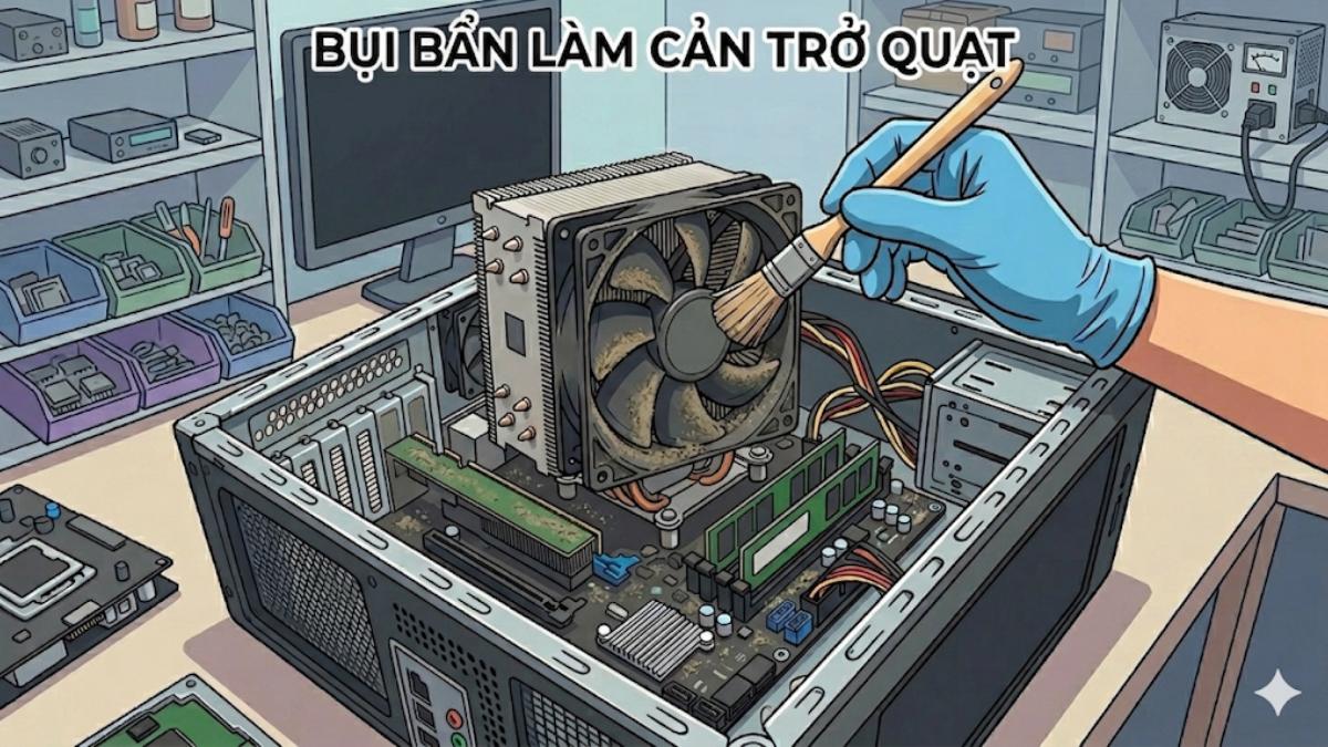 Nguyên nhân khiến quạt CPU lúc chạy lúc không