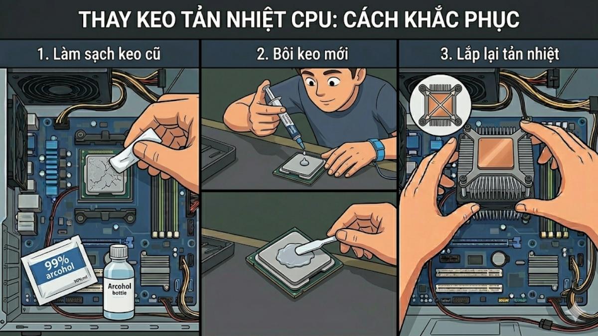Thay keo tản nhiệt mới cho CPU