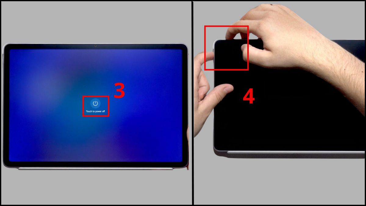 Chọn Touch to Power off
