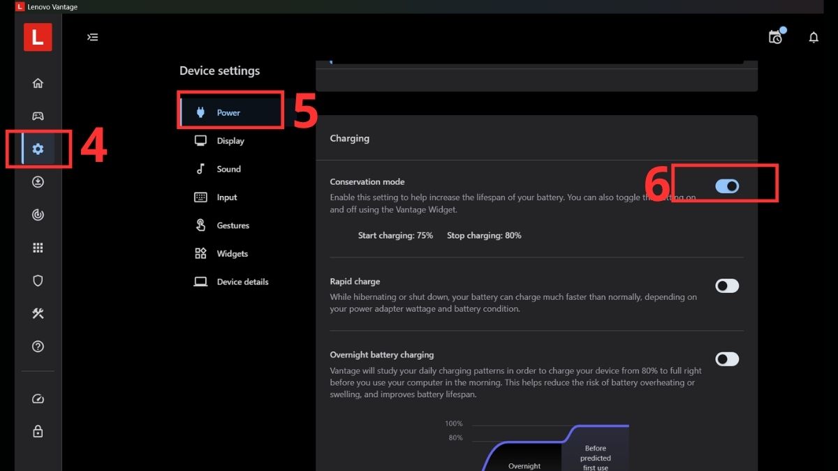 Chọn Device Settings