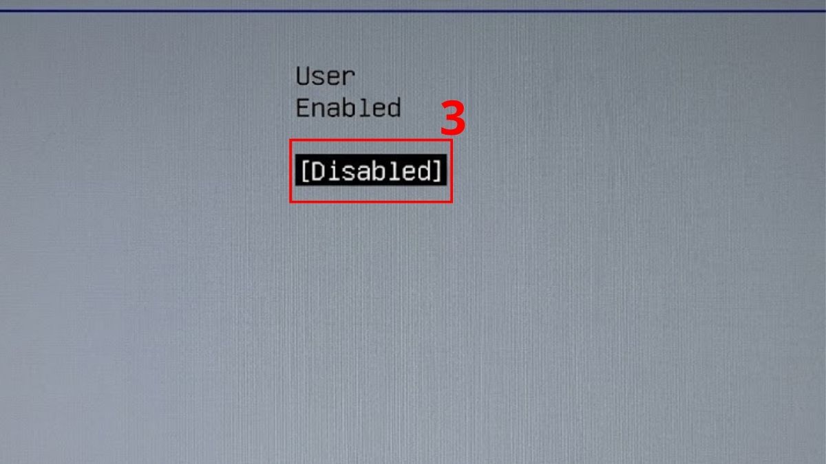 Chuyển sang trạng thái Disabled
