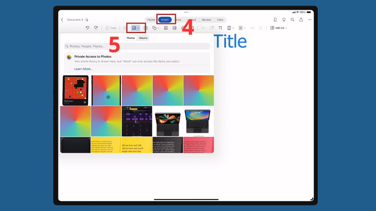 Chèn ảnh trong word