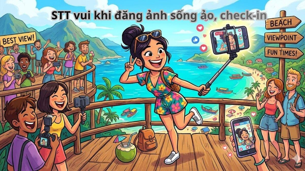 STT vui khi đăng ảnh sống ảo