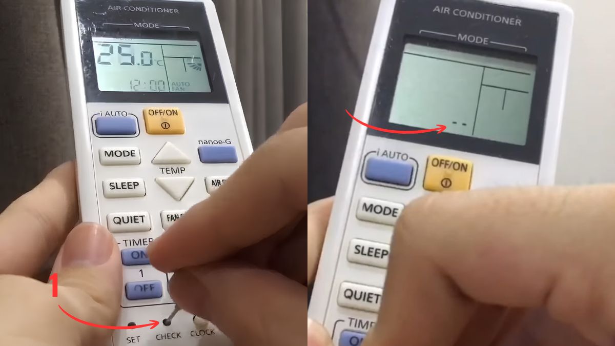 Cách đọc mã lỗi khi đèn timer máy lạnh Panasonic
