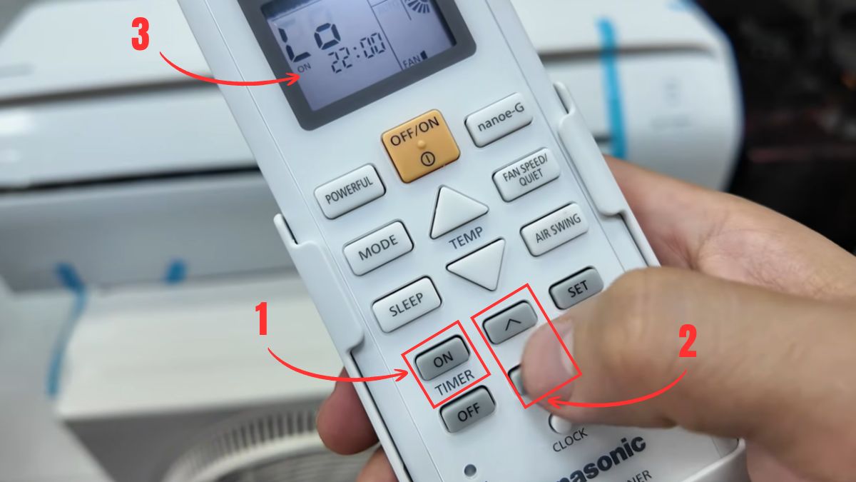 Cách hẹn giờ bật tắt máy lạnh Panasonic