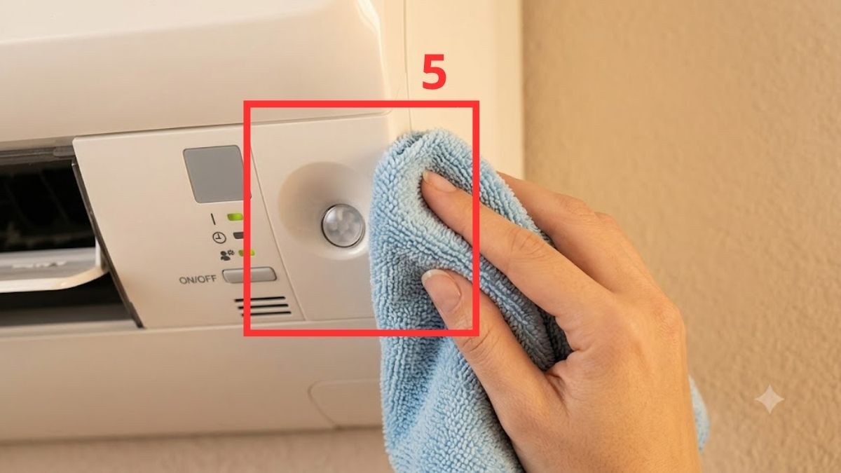  Dùng khăn lau sạch mắt nhận tín hiệu