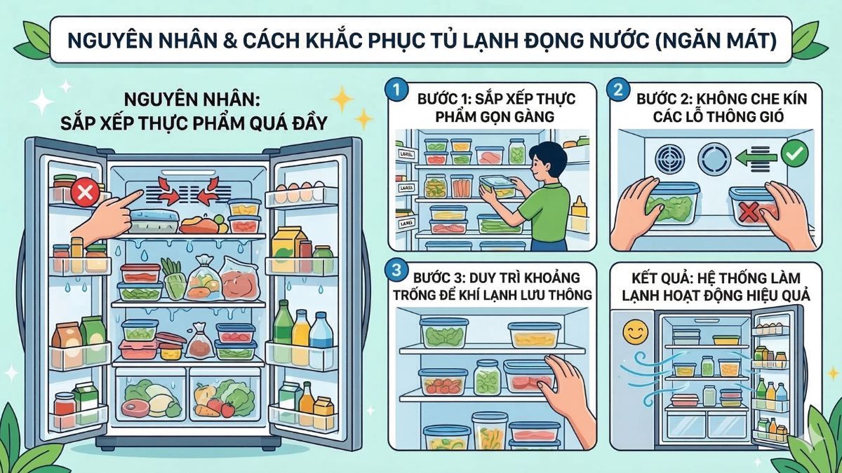 Sắp xếp thực phẩm quá đầy