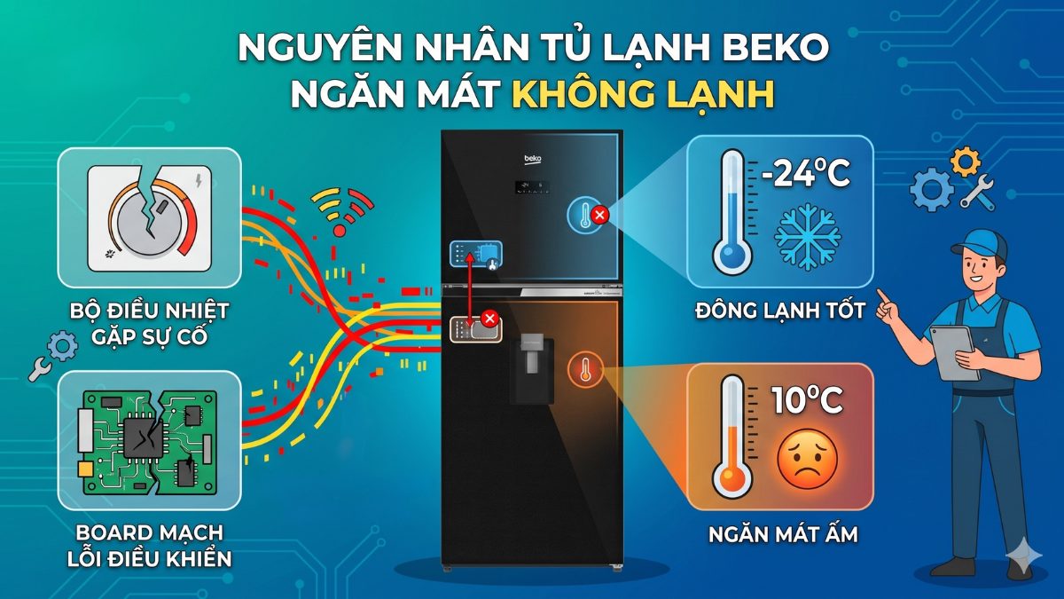 Bộ điều nhiệt hoặc board mạch gặp sự cố