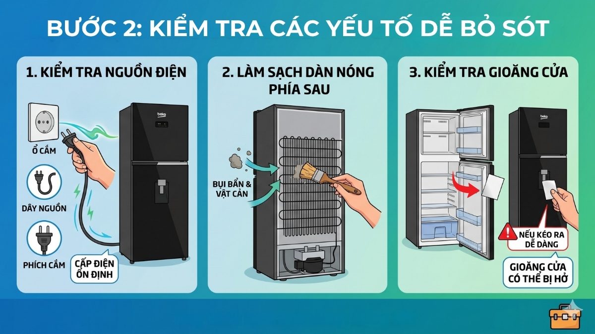 Cách test lỗi tủ lạnh Beko tại nhà trước khi gọi thợ