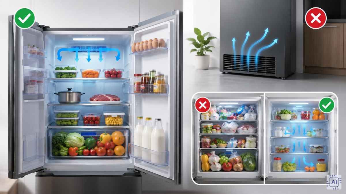 Sắp xếp thực phẩm, kiểm tra cửa gió và đường thông gió