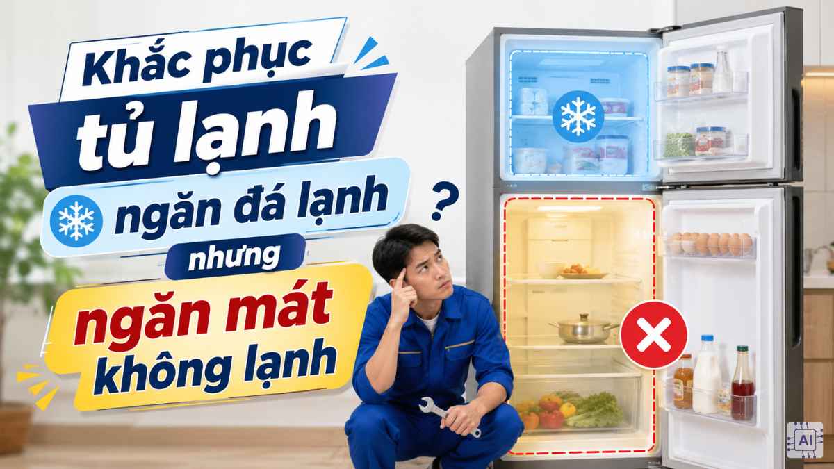 Khắc phục tủ lạnh ngăn đá lạnh nhưng ngăn mát không lạnh