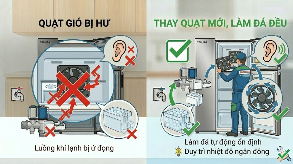 Quạt gió bị hư