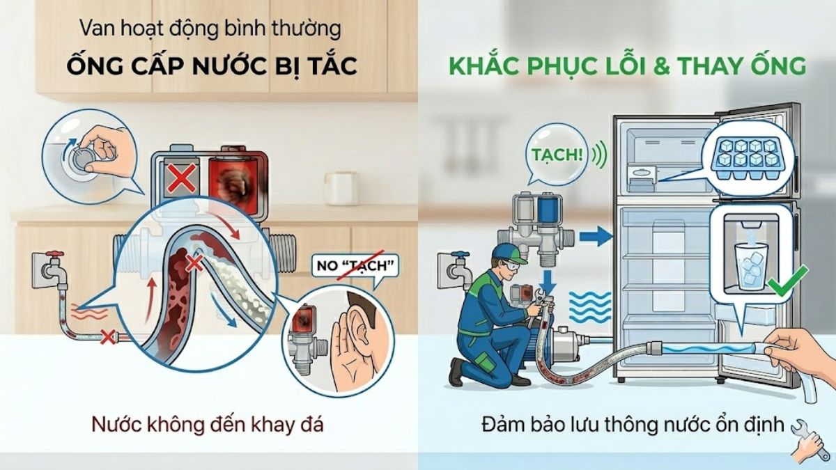 Ống cấp nước bị tắc
