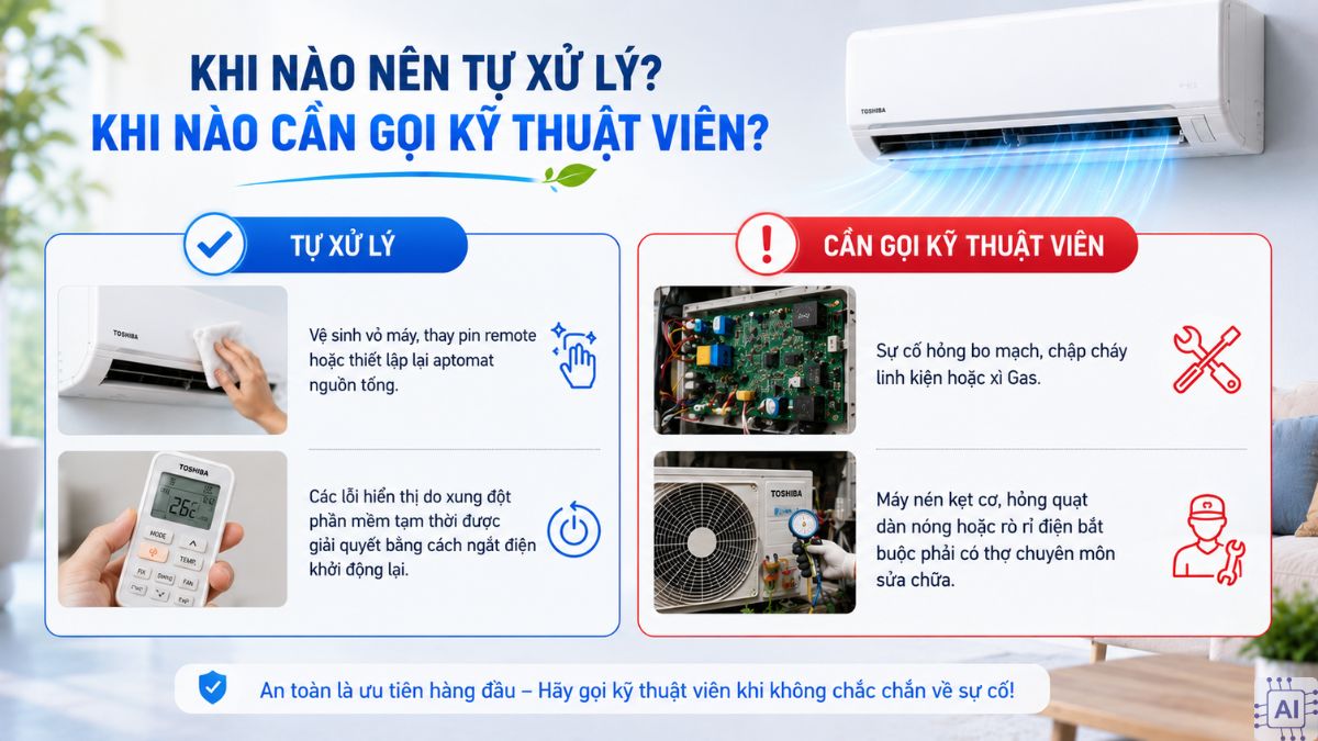 Khi nào cần gọi kỹ thuật viên?