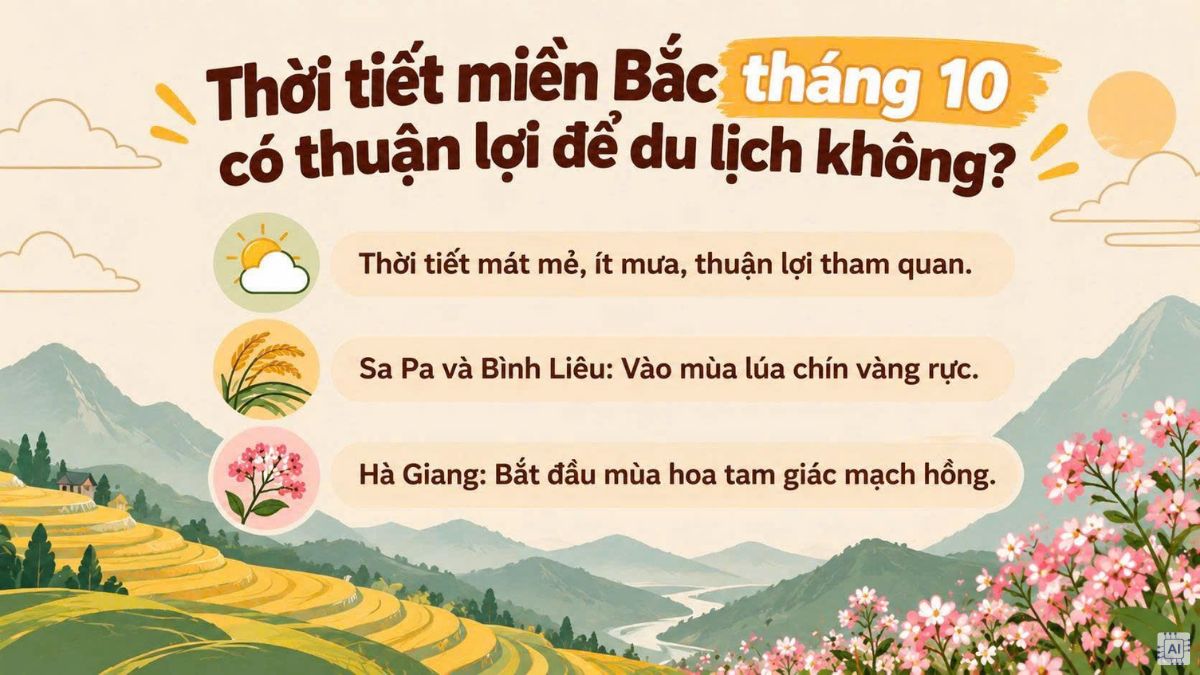 Thời tiết miền Bắc tháng 10