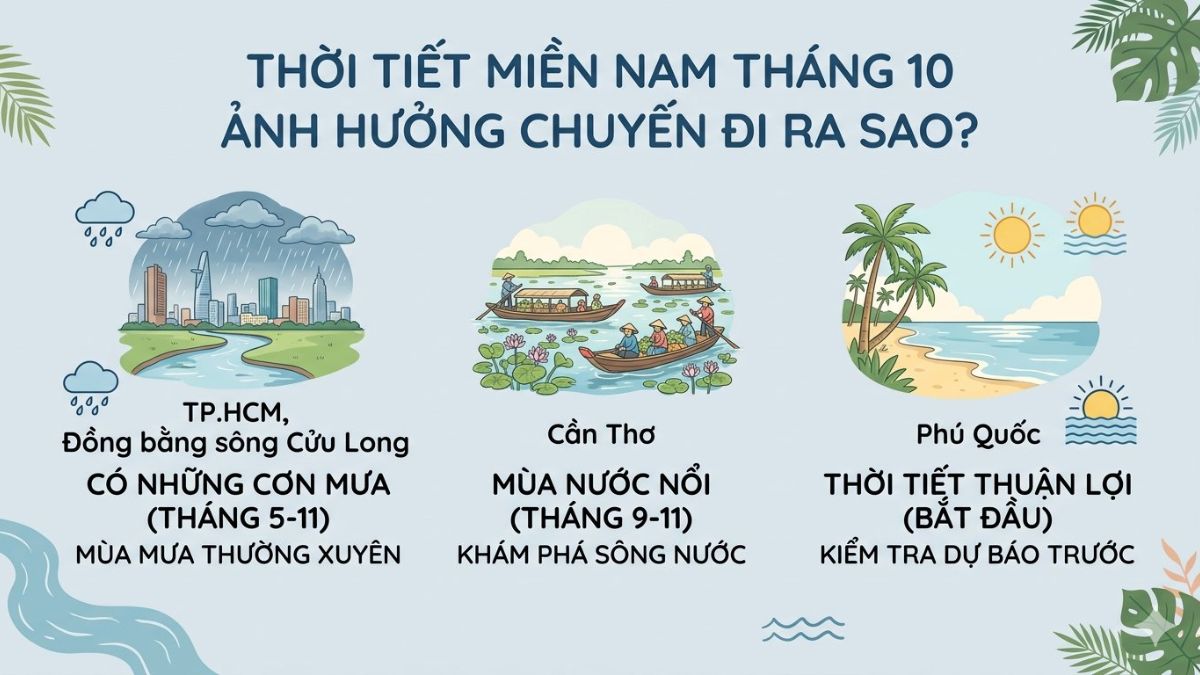 Thời tiết miền Nam tháng 10 