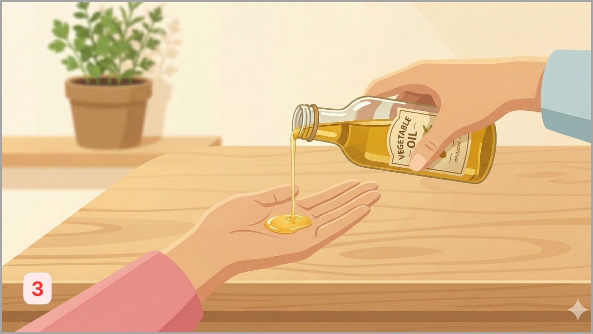 Thoa một ít dầu ăn hoặc mỡ heo