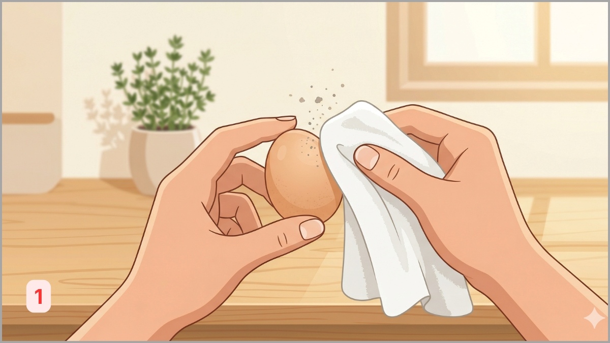 Lau sạch bề mặt vỏ bằng khăn mềm