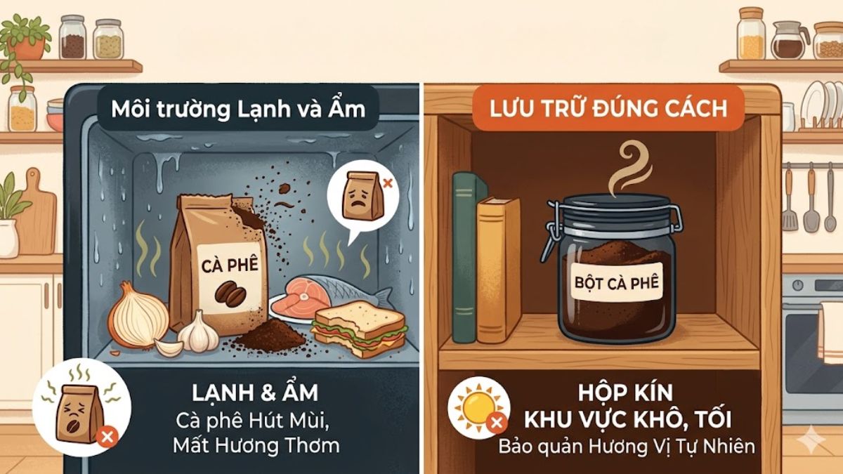 Cà phê – Hút ẩm và mất hương