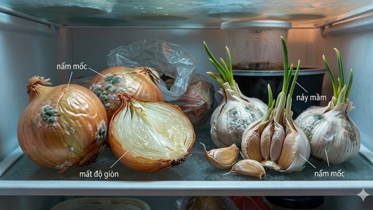 Hành tây và tỏi – Nhanh ẩm mốc