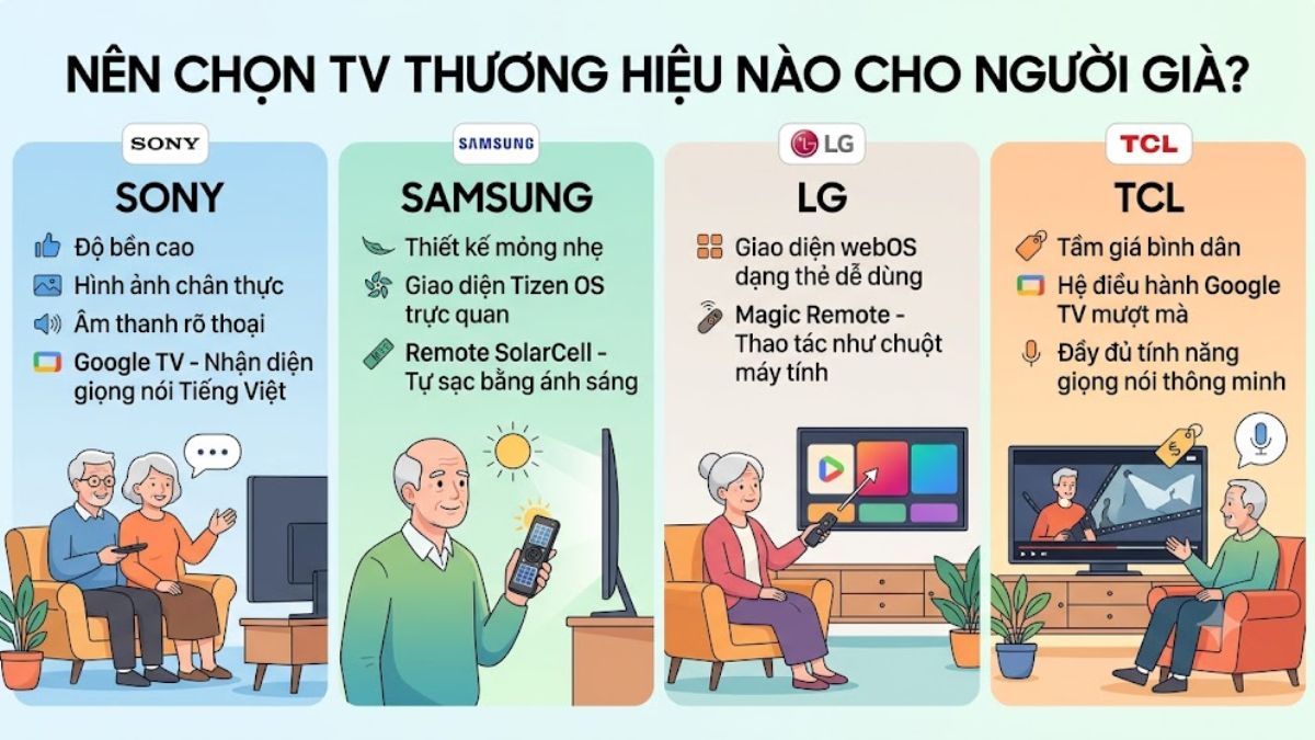 Nên chọn TV của thương hiệu nào tốt?