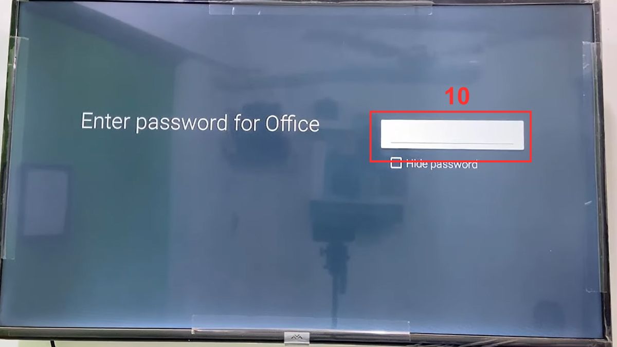 Nhập pass để kết nối thử wifi