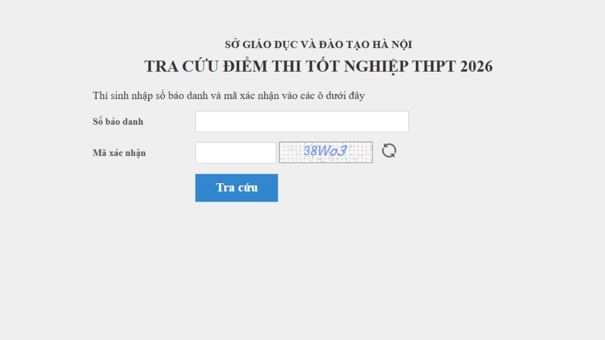 Link tra cứu điểm thi THPT Hà Nội 2026