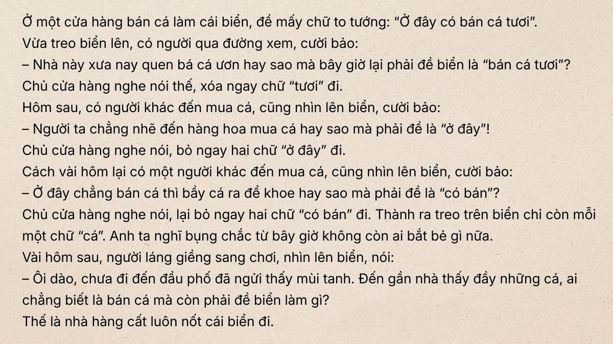 Truyện cười Treo biển