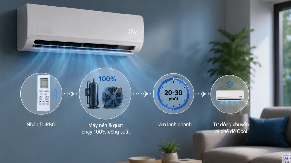 Cơ chế hạ nhiệt nhanh và tự động ngắt