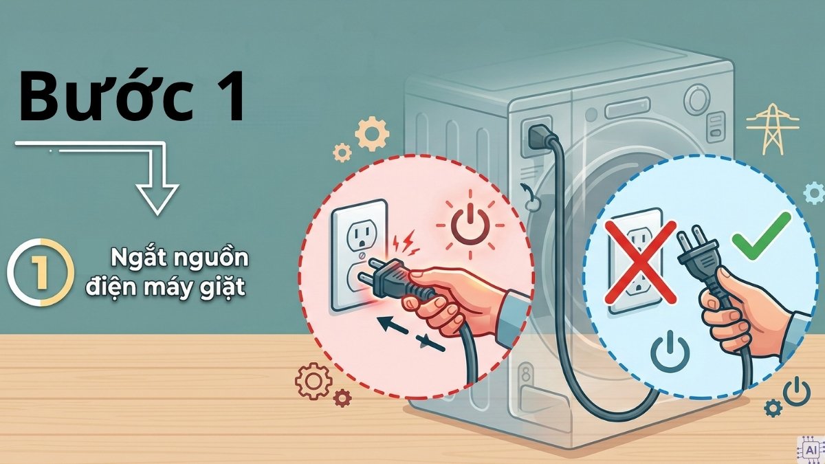 Hướng dẫn cách vệ sinh bộ lọc cặn máy giặt cửa trên